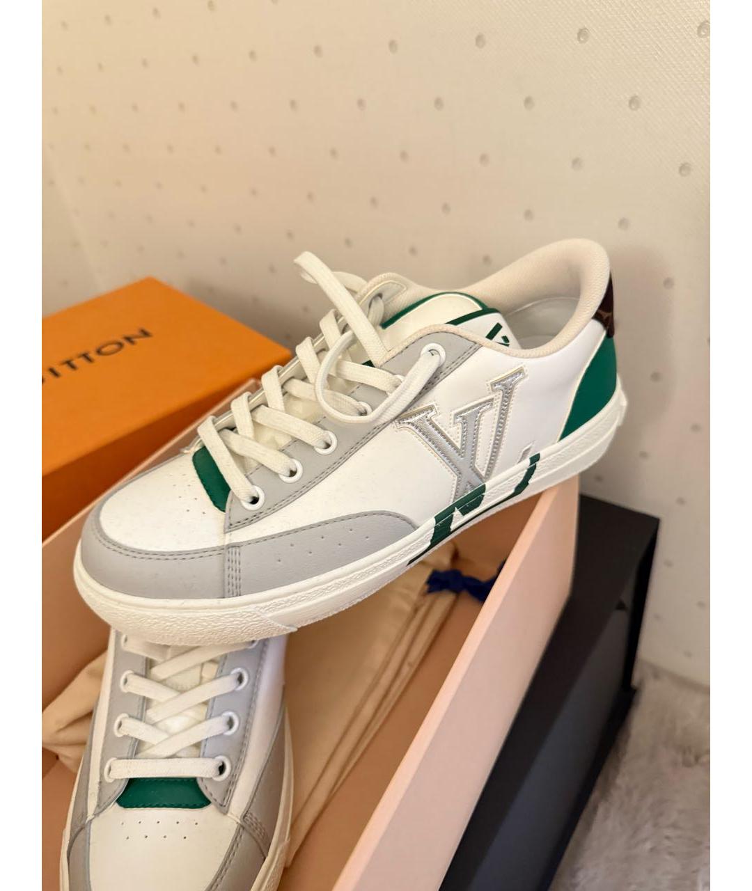 LOUIS VUITTON Белые кожаные кеды, фото 2