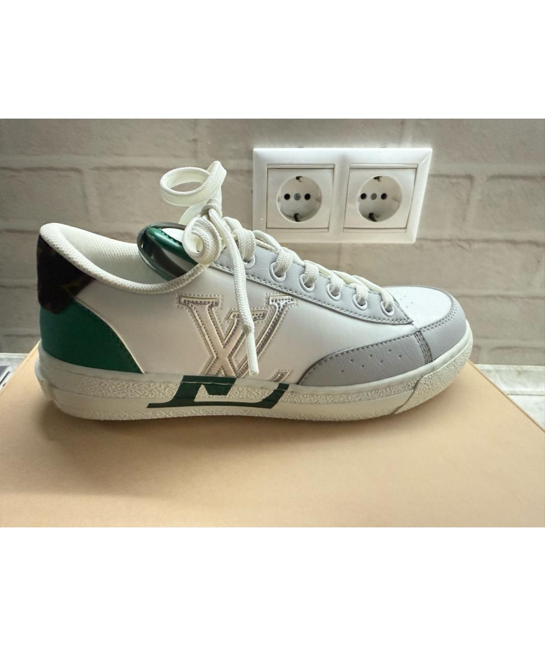 LOUIS VUITTON Белые кожаные кеды, фото 8