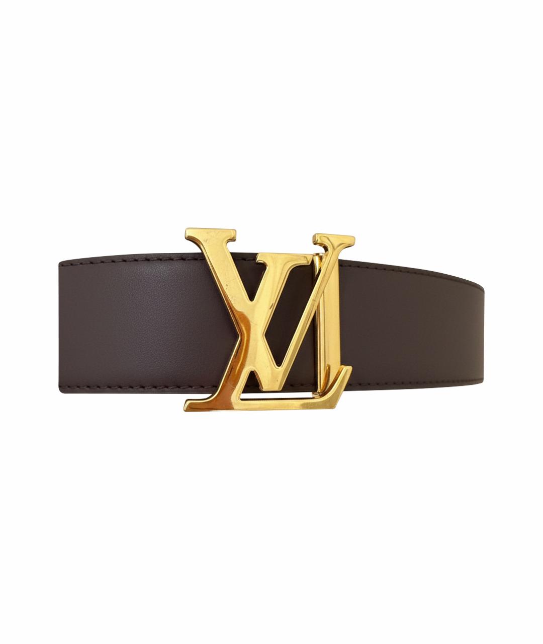 LOUIS VUITTON Коричневый кожаный ремень, фото 1