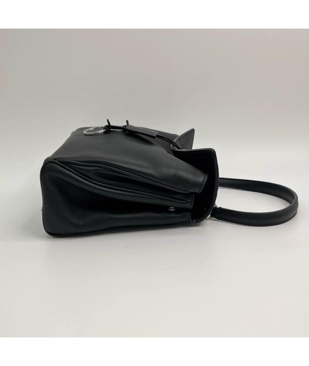 BALENCIAGA Черная кожаная сумка через плечо, фото 5