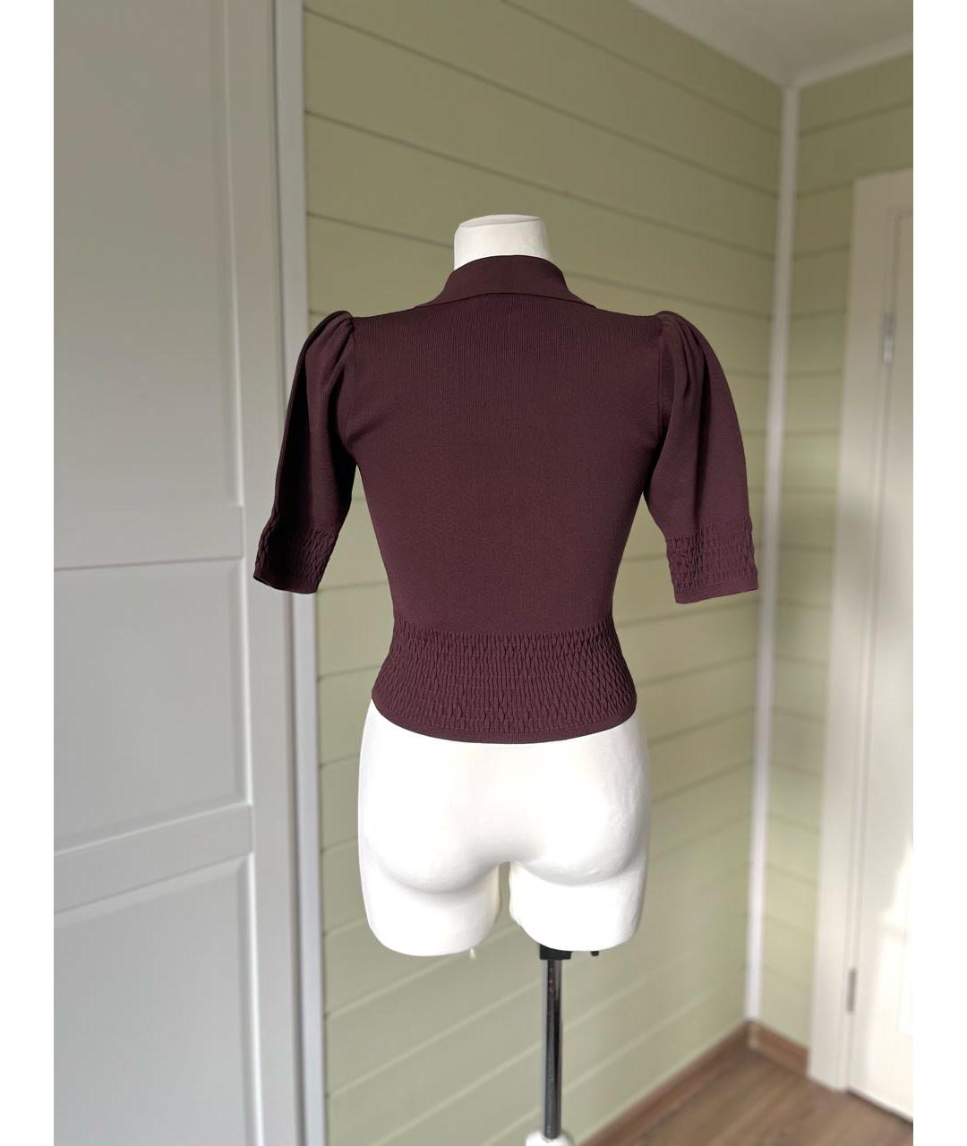 SANDRO Бордовая вискозная футболка, фото 2