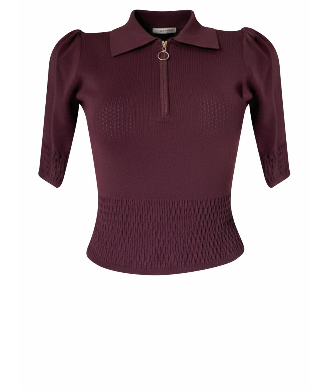 SANDRO Бордовая вискозная футболка, фото 1