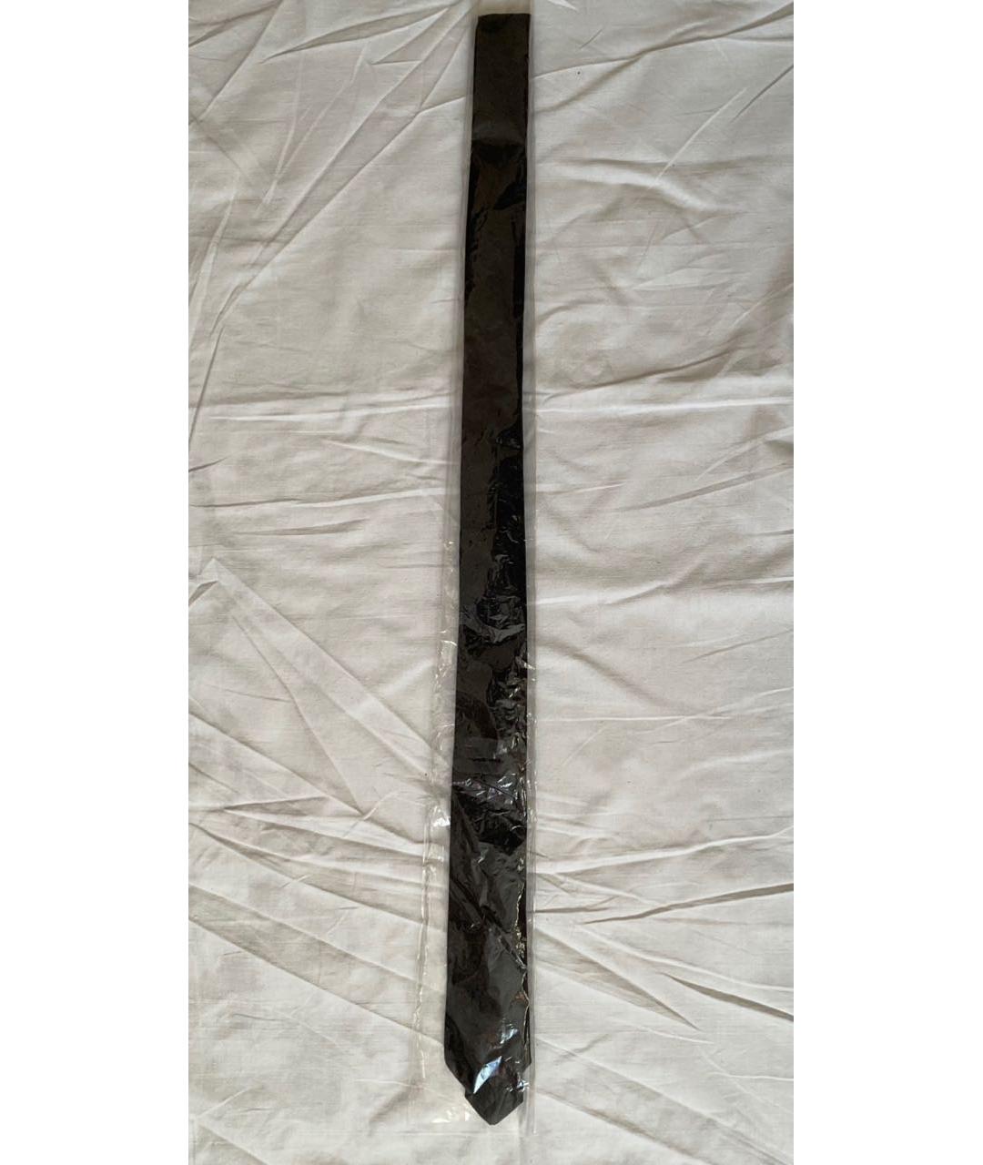 JIL SANDER Серый тканевый галстук, фото 8
