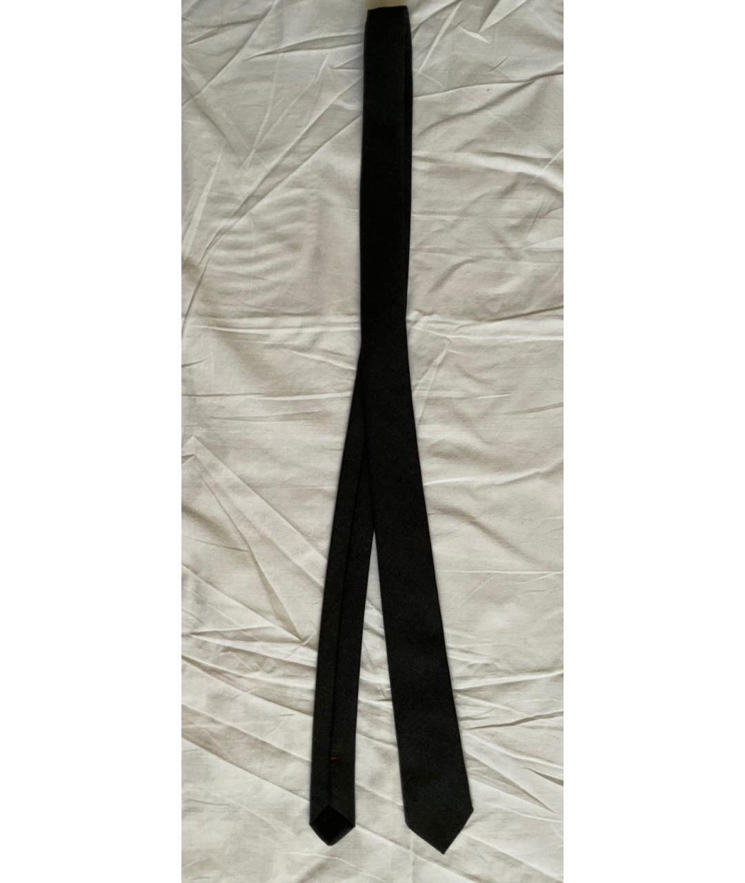 JIL SANDER Серый тканевый галстук, фото 9