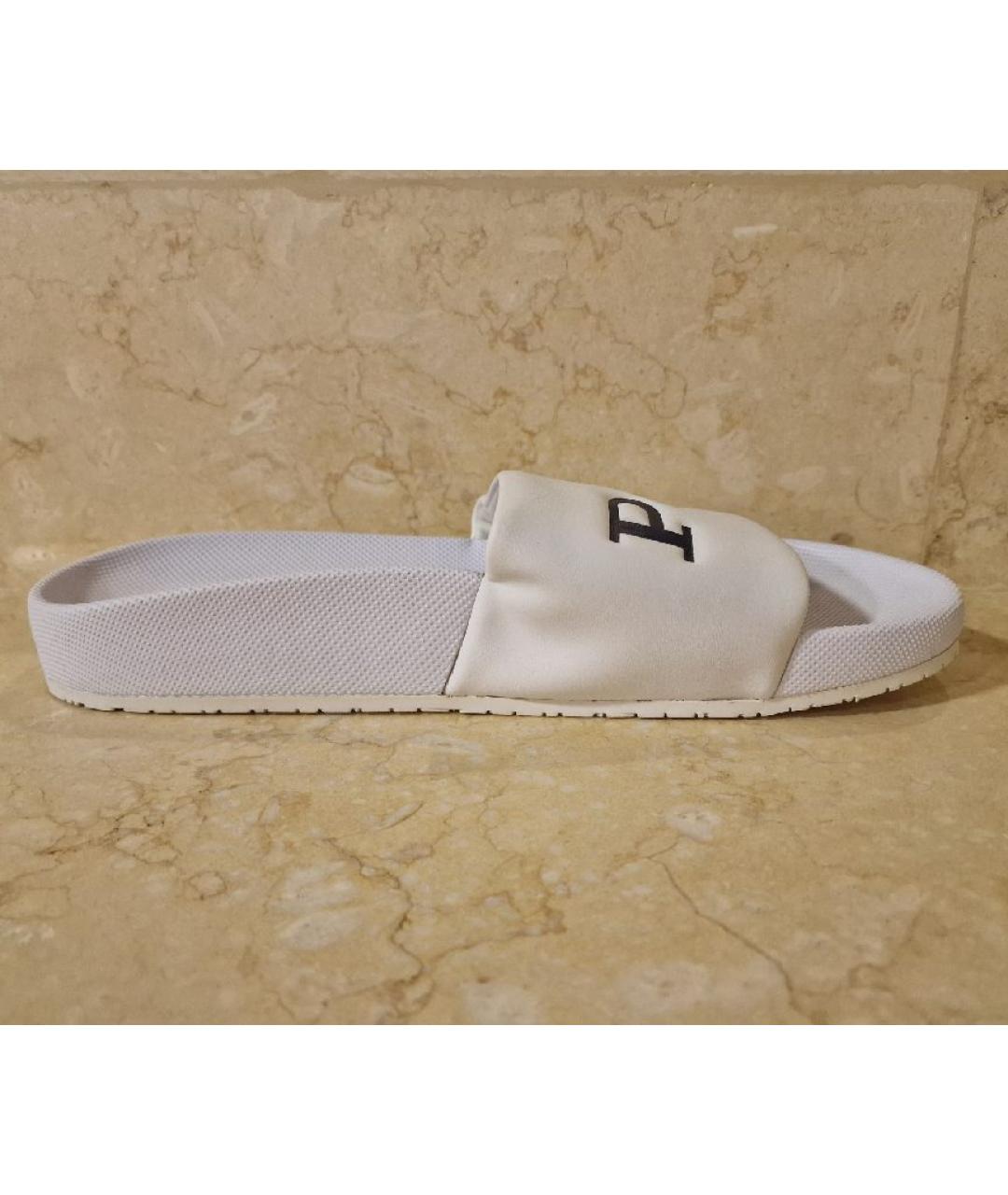 POLO RALPH LAUREN Белые резиновые шлепанцы, фото 9