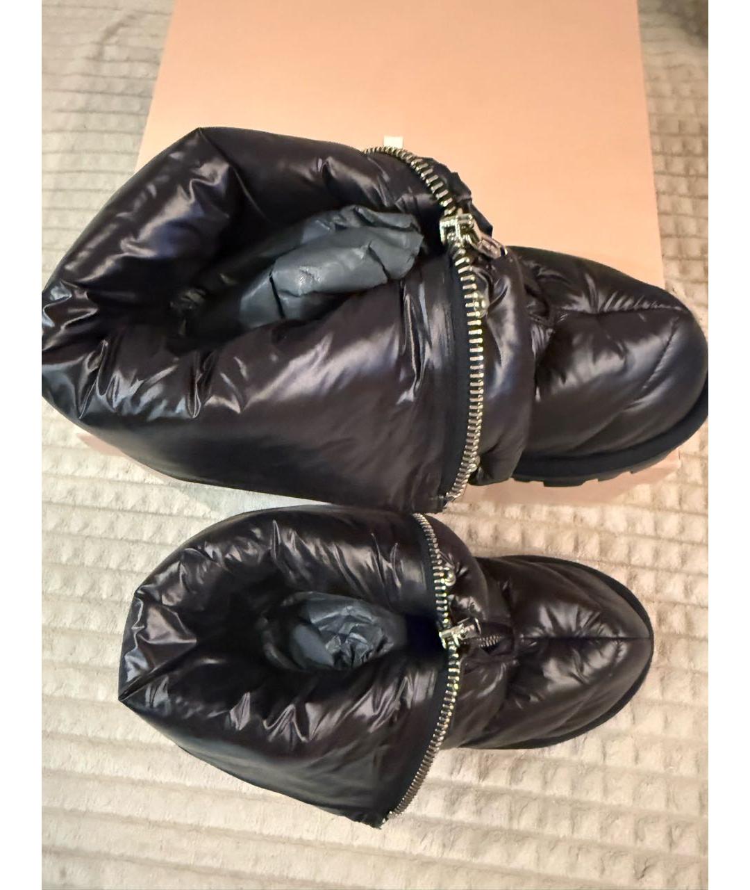MIU MIU Черные синтетические ботинки, фото 6