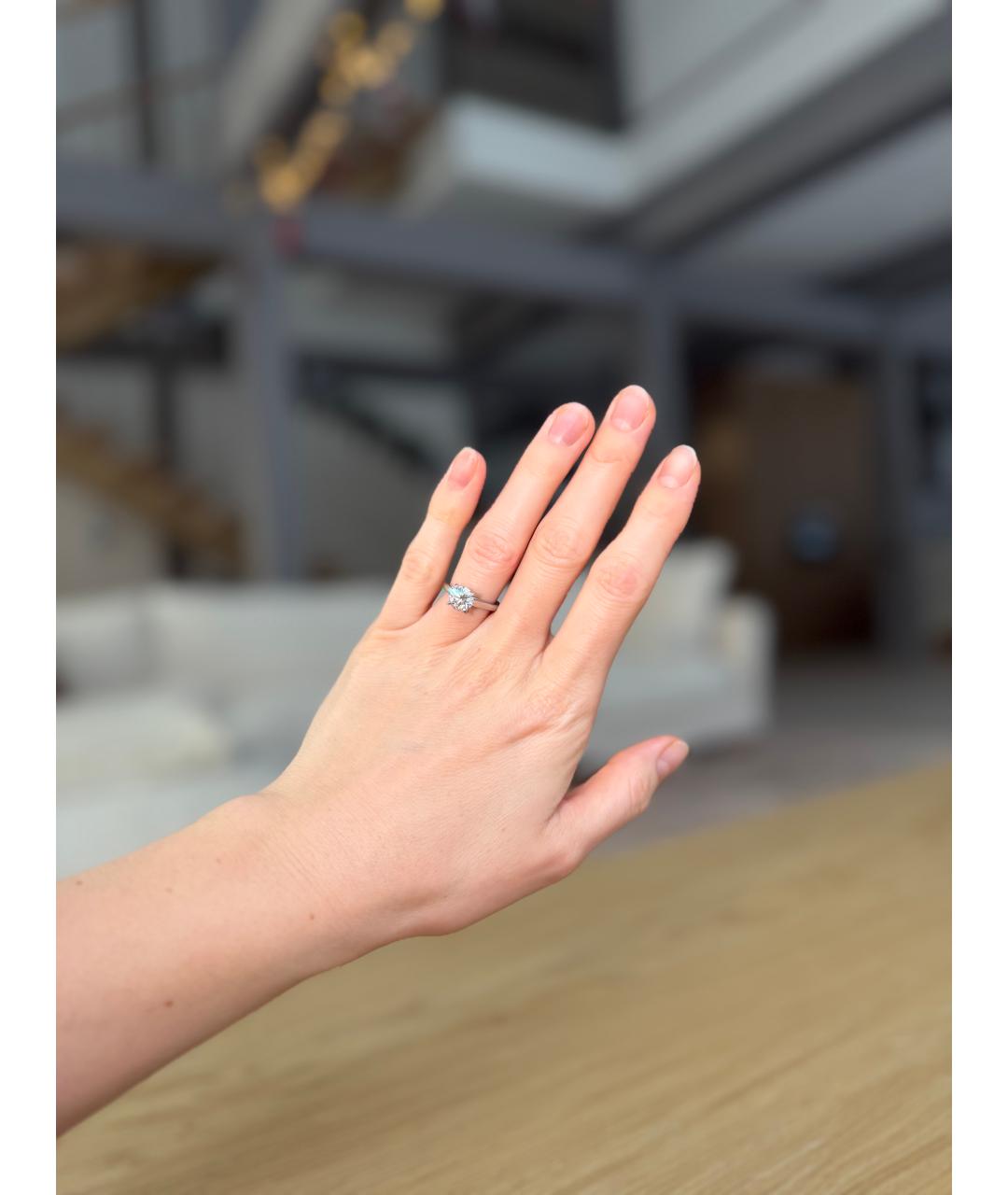 CARTIER Белое платиновое кольцо, фото 7