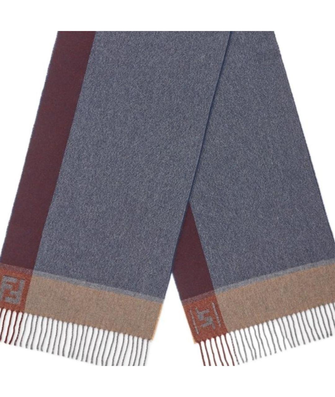 FENDI Мульти шерстяной шарф, фото 3