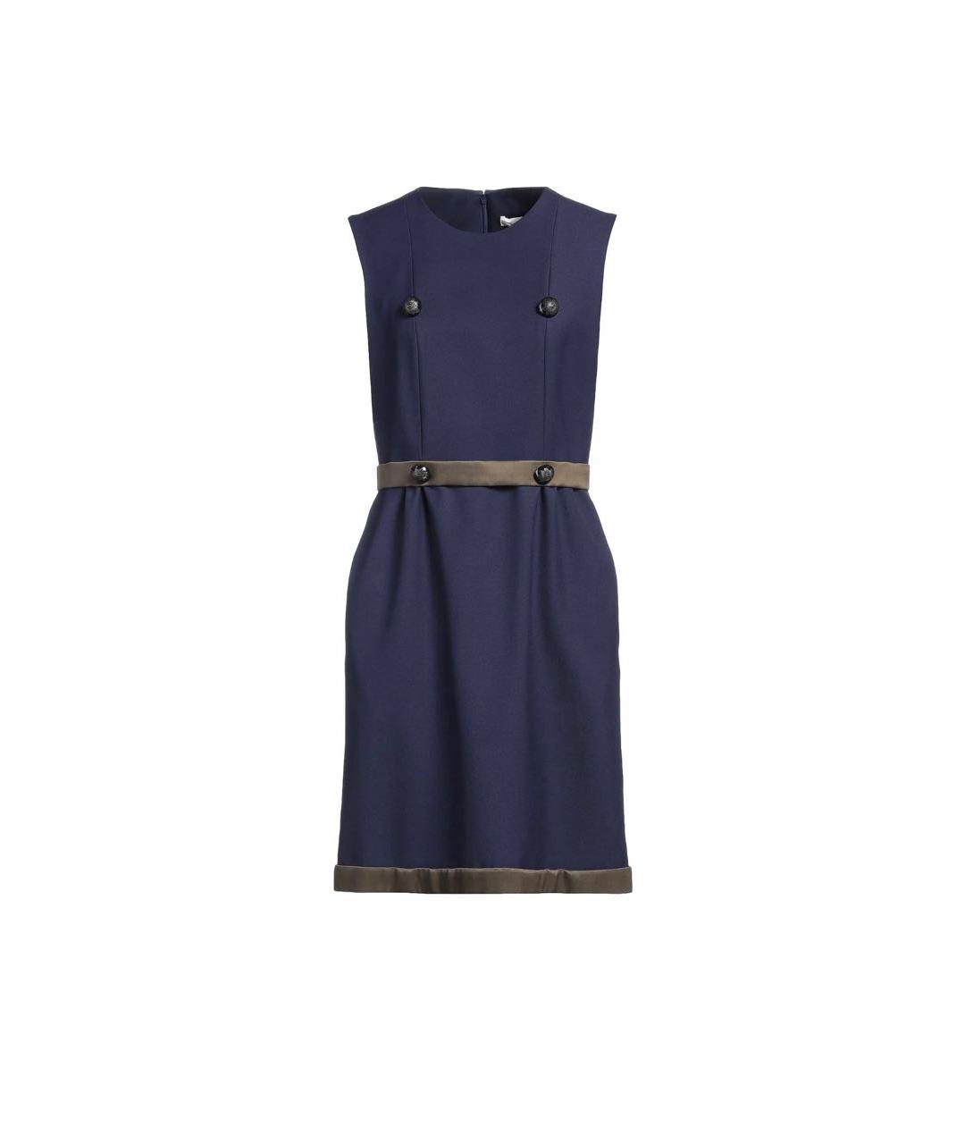 CHLOE Темно-синее шерстяное вечернее платье, фото 9