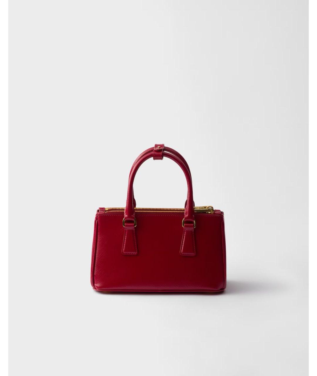 PRADA Красная кожаная сумка с короткими ручками, фото 4