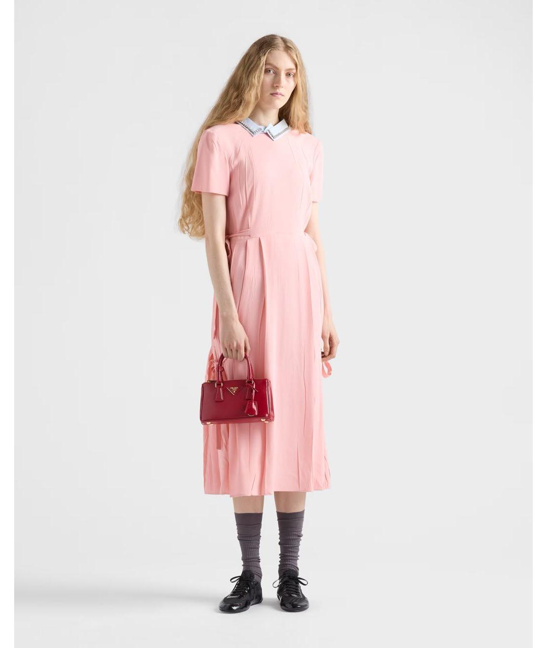 PRADA Красная кожаная сумка с короткими ручками, фото 2