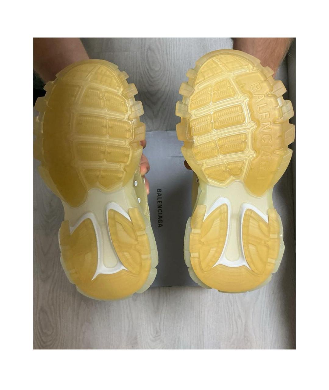 BALENCIAGA Белые кожаные кроссовки, фото 5