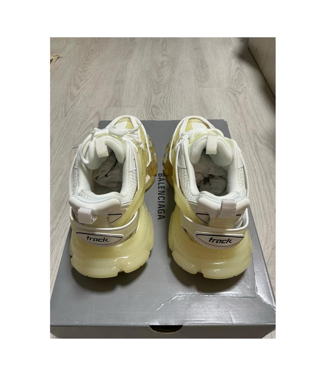 BALENCIAGA Белые кожаные кроссовки, фото 3