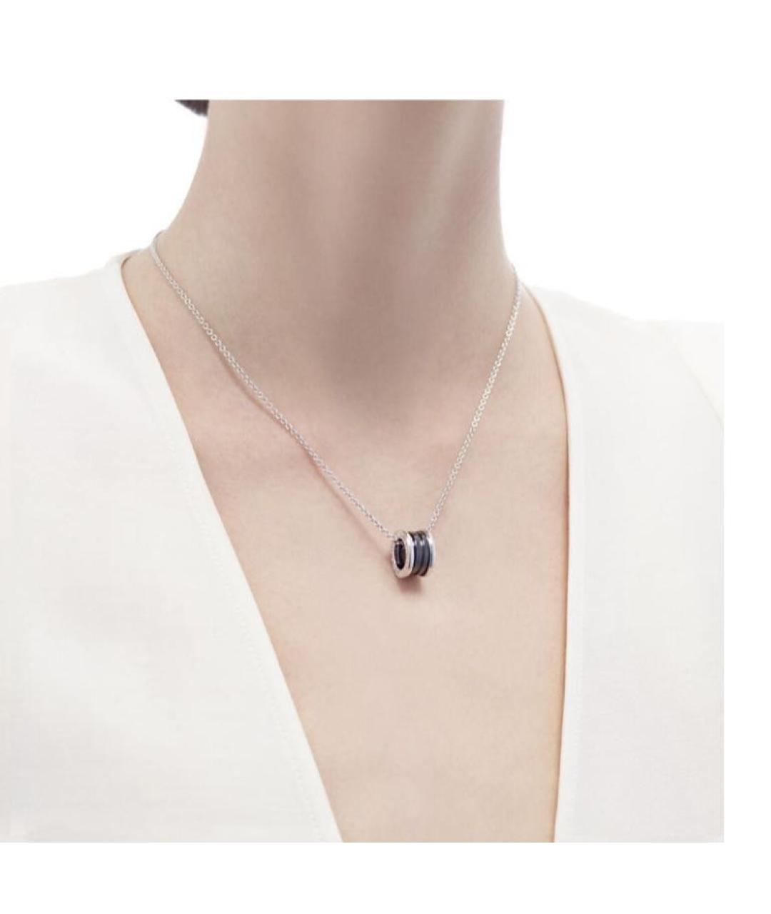 BVLGARI Черная серебряная подвеска, фото 5