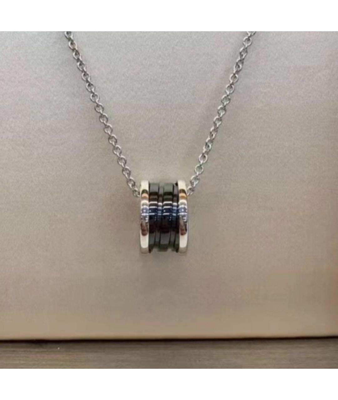 BVLGARI Черная серебряная подвеска, фото 8