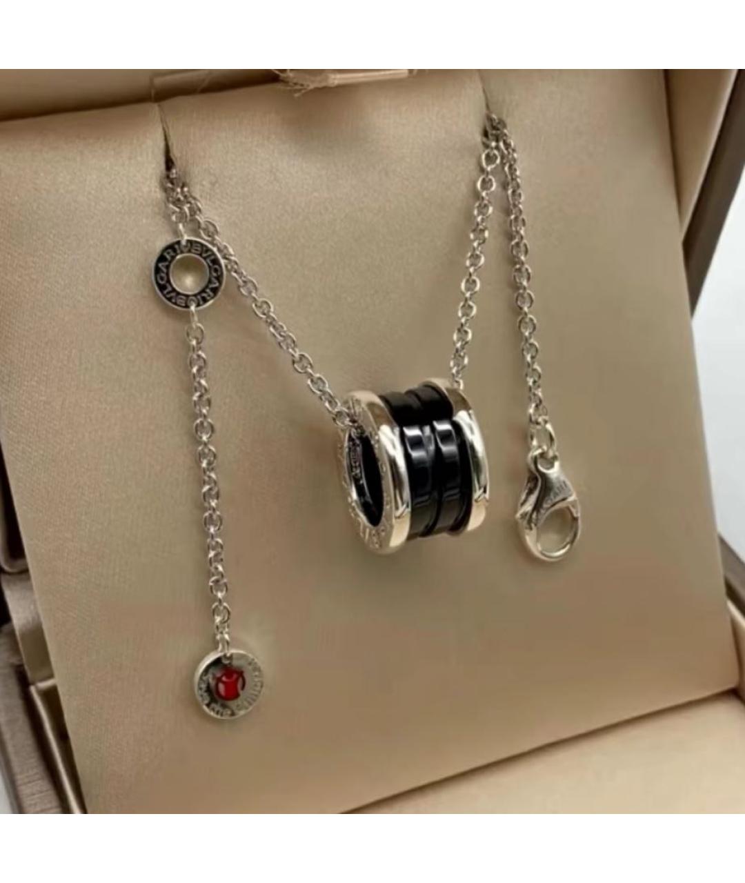 BVLGARI Черная серебряная подвеска, фото 6