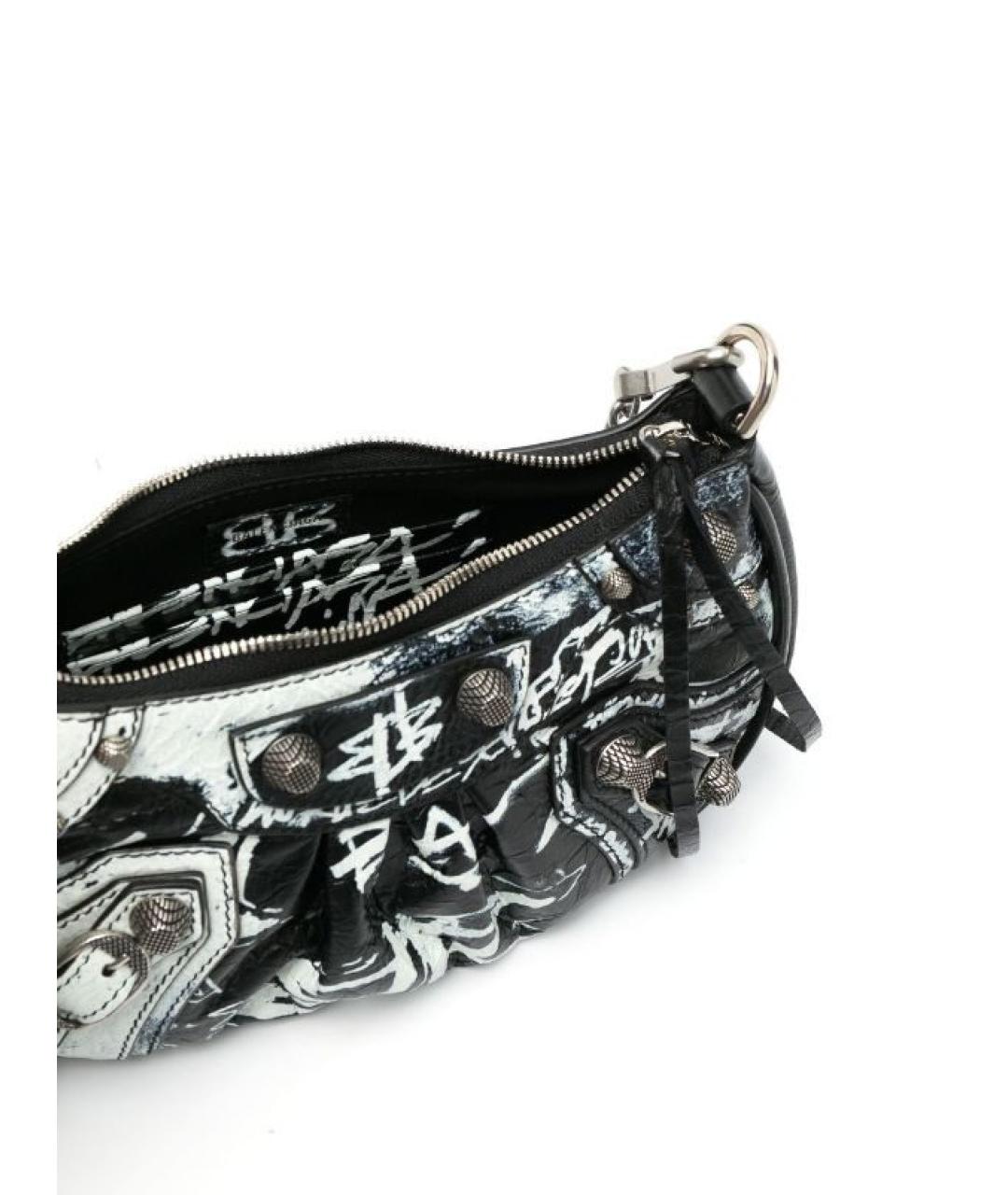 BALENCIAGA Черная кожаная сумка через плечо, фото 8