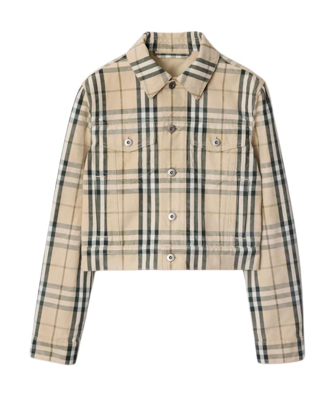 BURBERRY Бежевая хлопковая куртка, фото 1