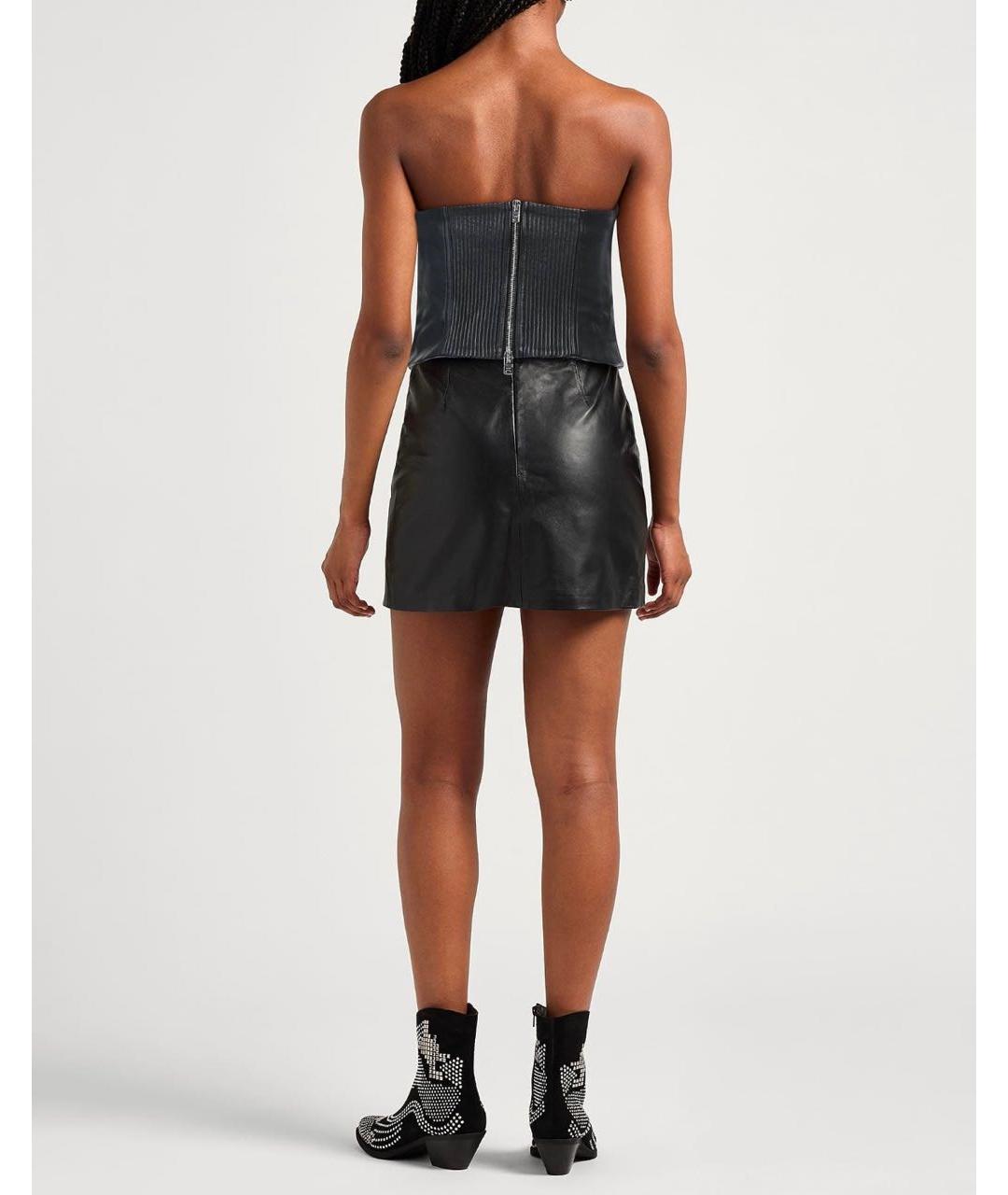 AMIRI Черный кожаный корсет, фото 6