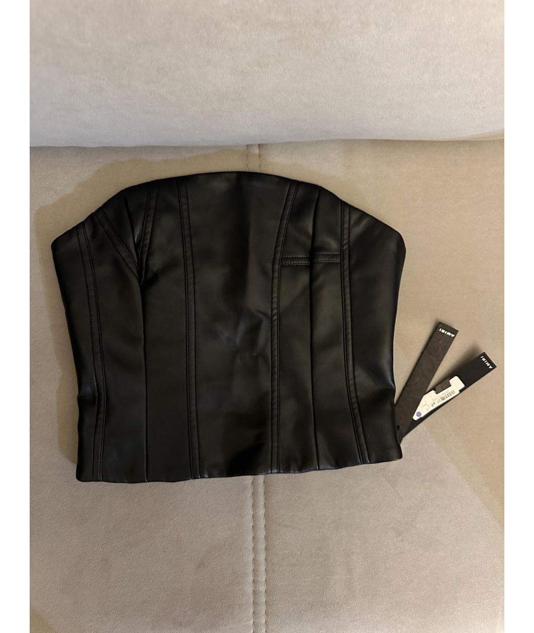 AMIRI Черный кожаный корсет, фото 3