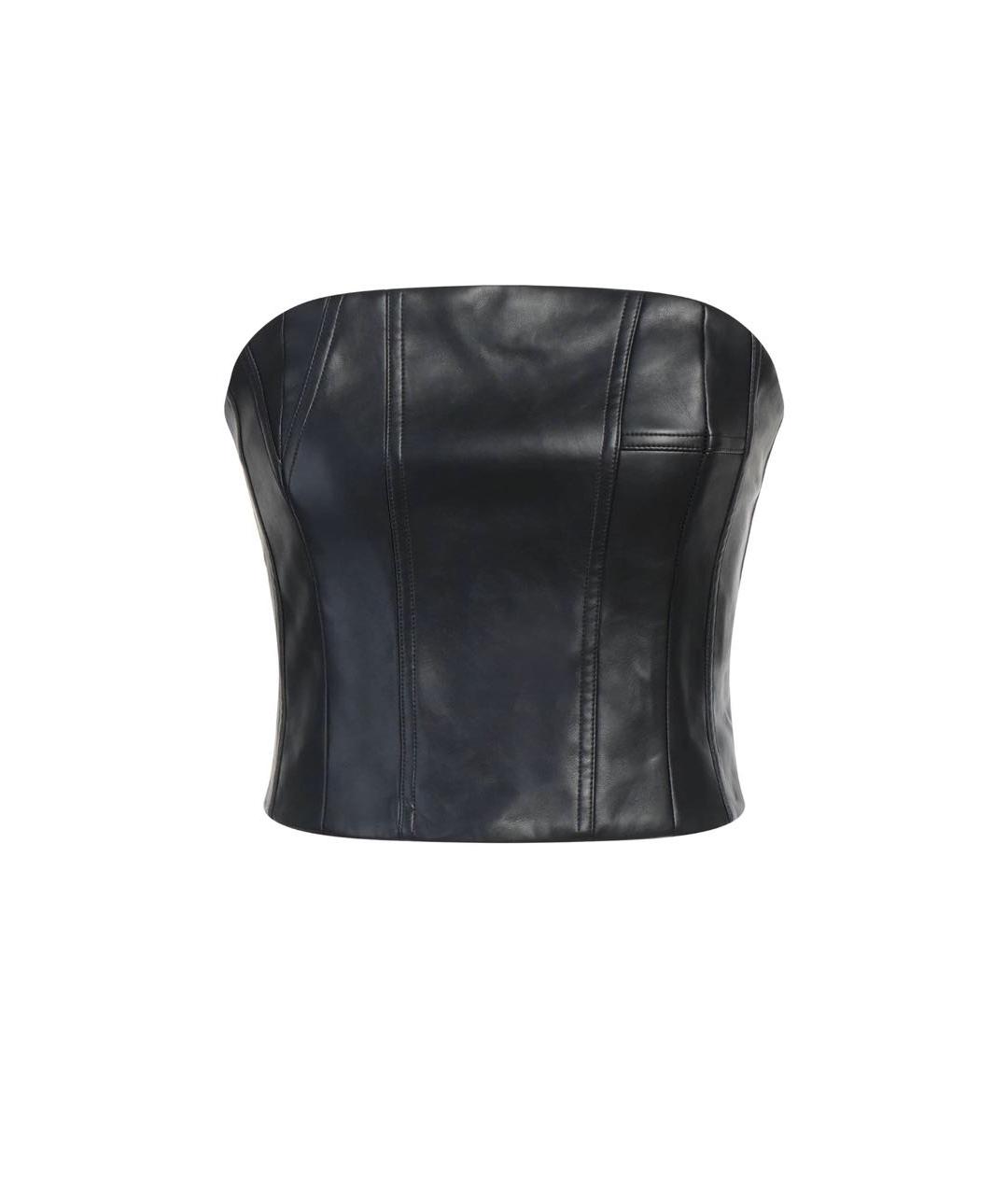 AMIRI Черный кожаный корсет, фото 1