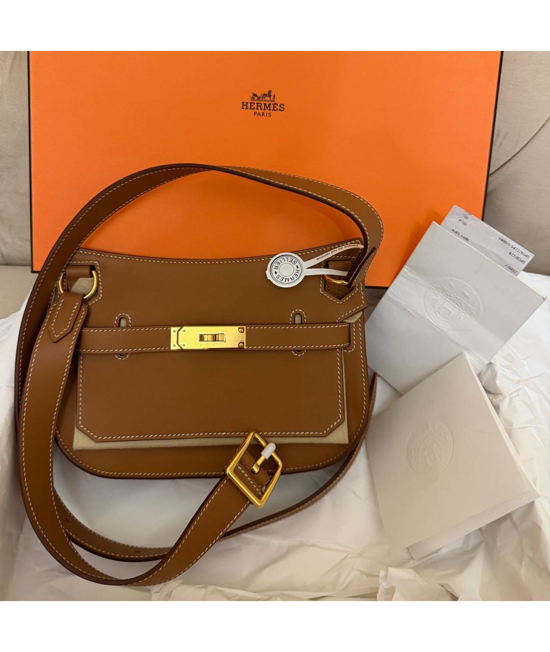 HERMES Коричневая кожаная сумка через плечо, фото 2