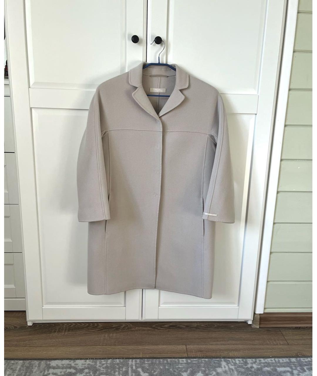 MAX MARA Серое шерстяное пальто, фото 9