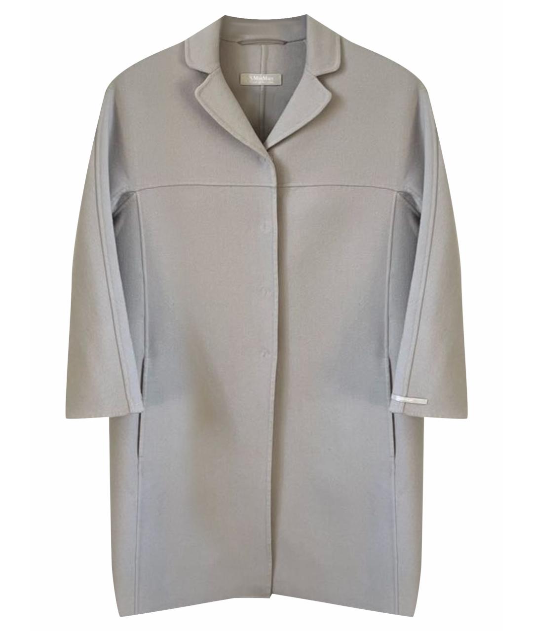MAX MARA Серое шерстяное пальто, фото 10