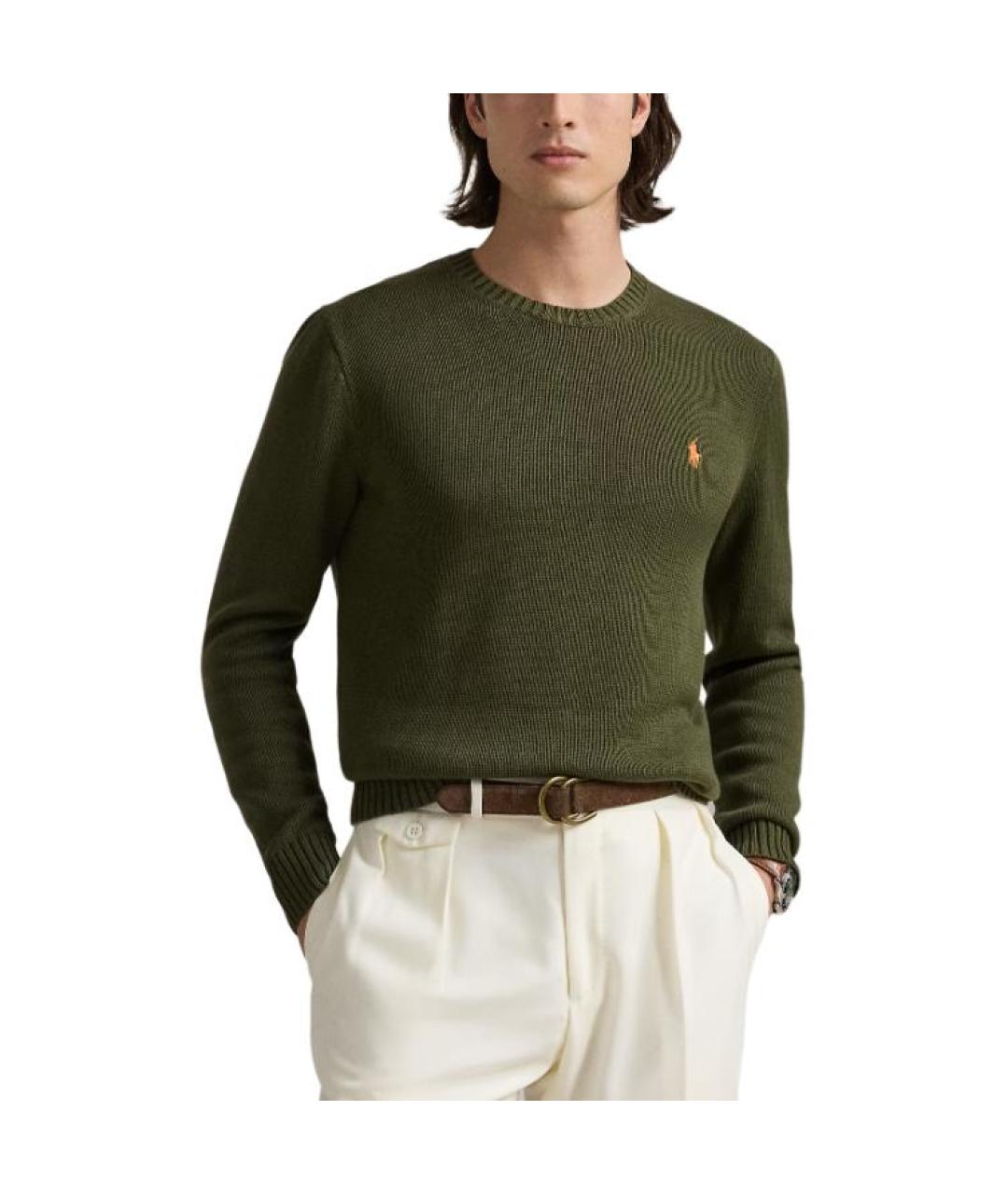 POLO RALPH LAUREN Зеленый джемпер / свитер, фото 3