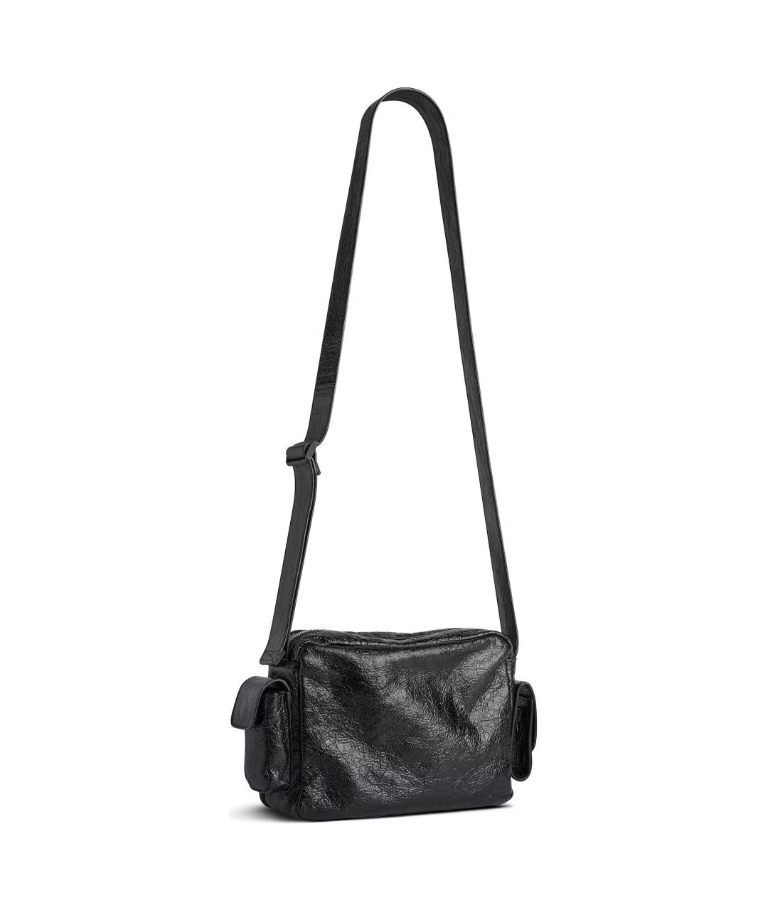 BALENCIAGA Черная кожаная сумка на плечо, фото 2