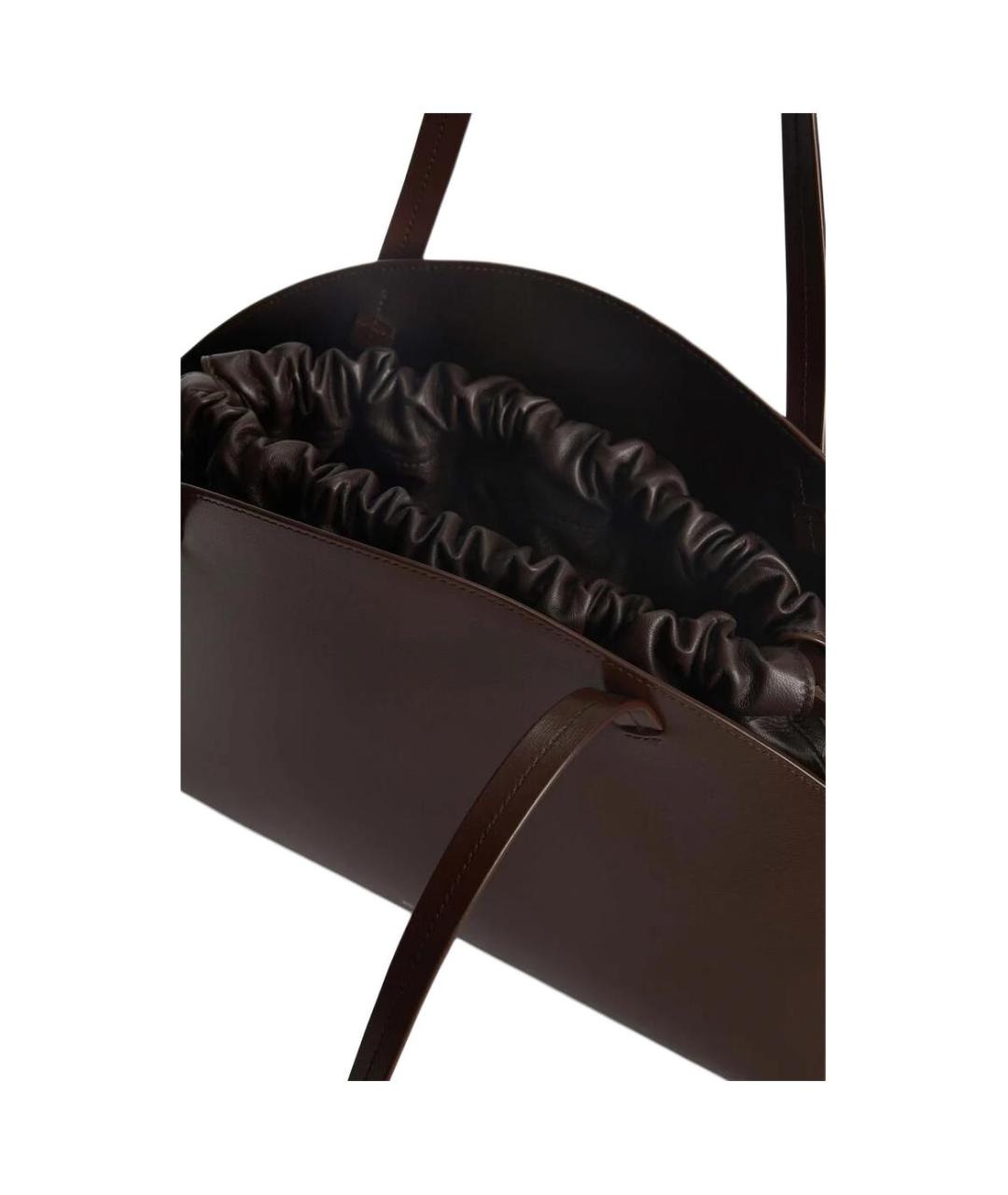 JIL SANDER Коричневая кожаная сумка через плечо, фото 3