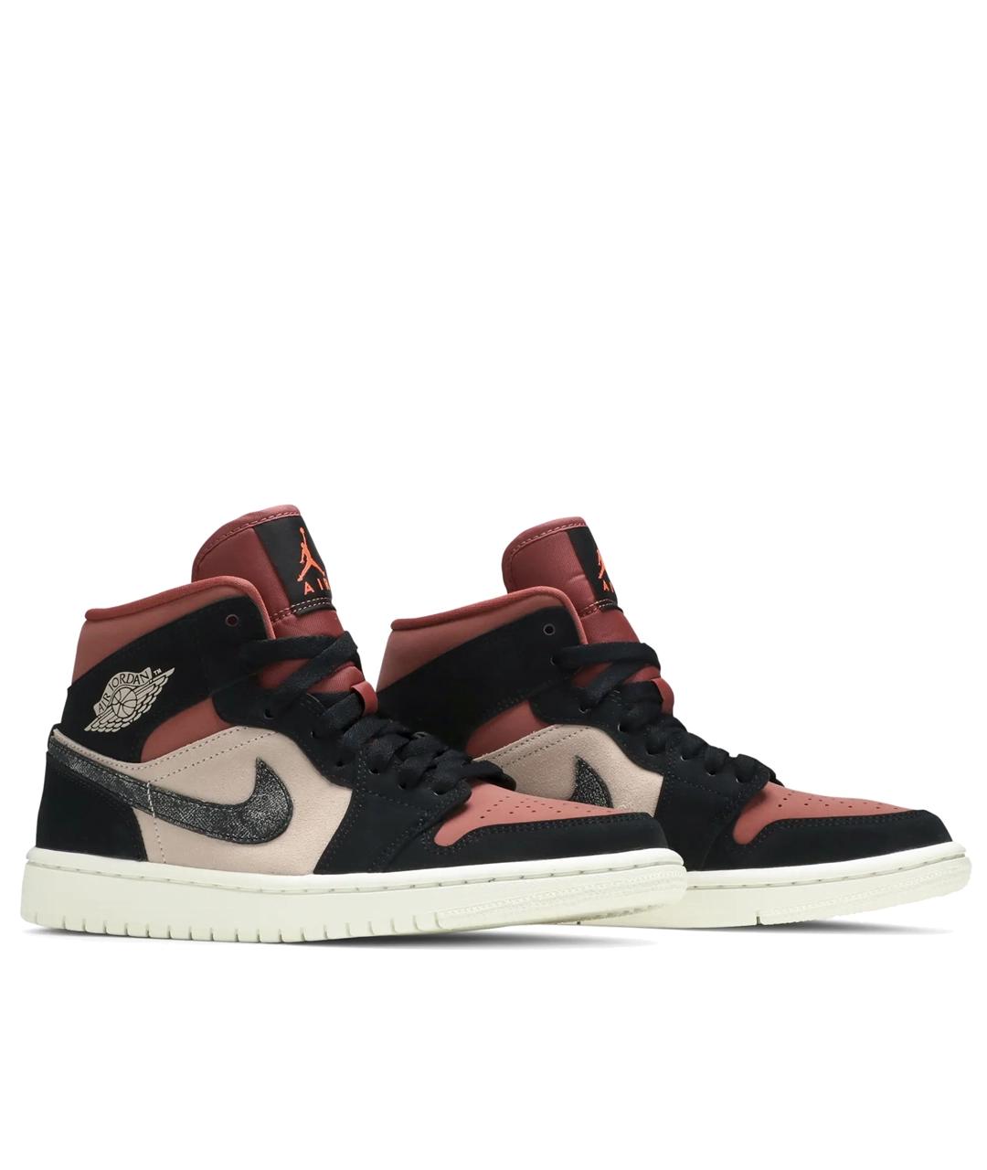 JORDAN Коричневые кожаные кроссовки, фото 2