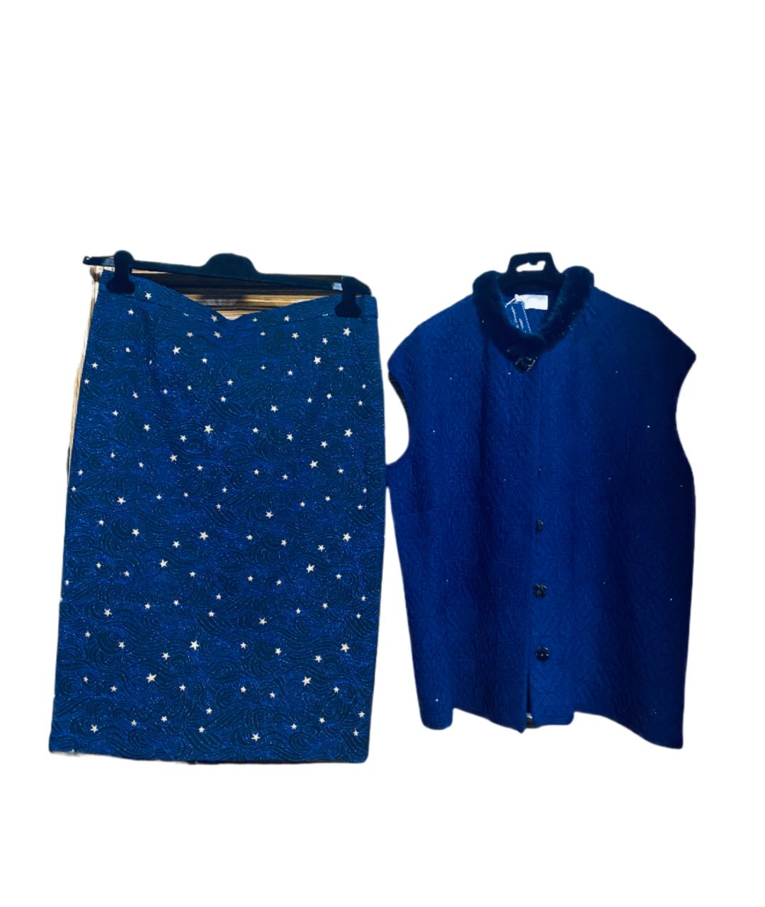 ESCADA Синий шерстяной костюм с юбками, фото 9