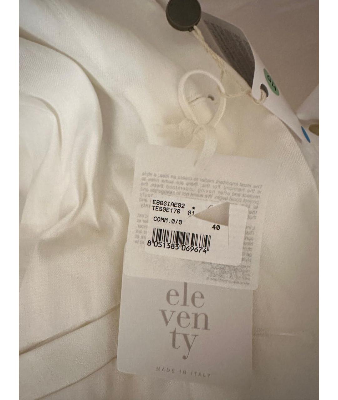 ELEVENTY Белый льняной жакет/пиджак, фото 7