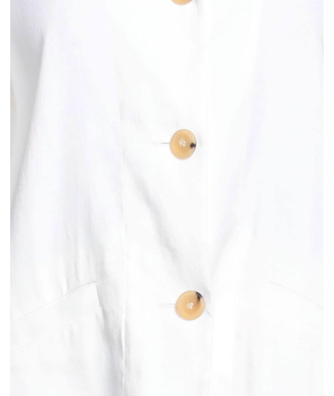 ELEVENTY Белый льняной жакет/пиджак, фото 4