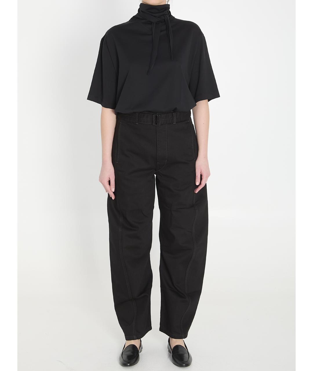 LEMAIRE Черная хлопковая футболка, фото 5