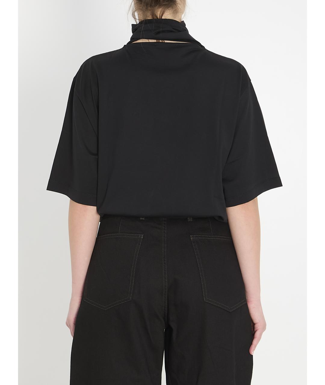 LEMAIRE Черная хлопковая футболка, фото 4