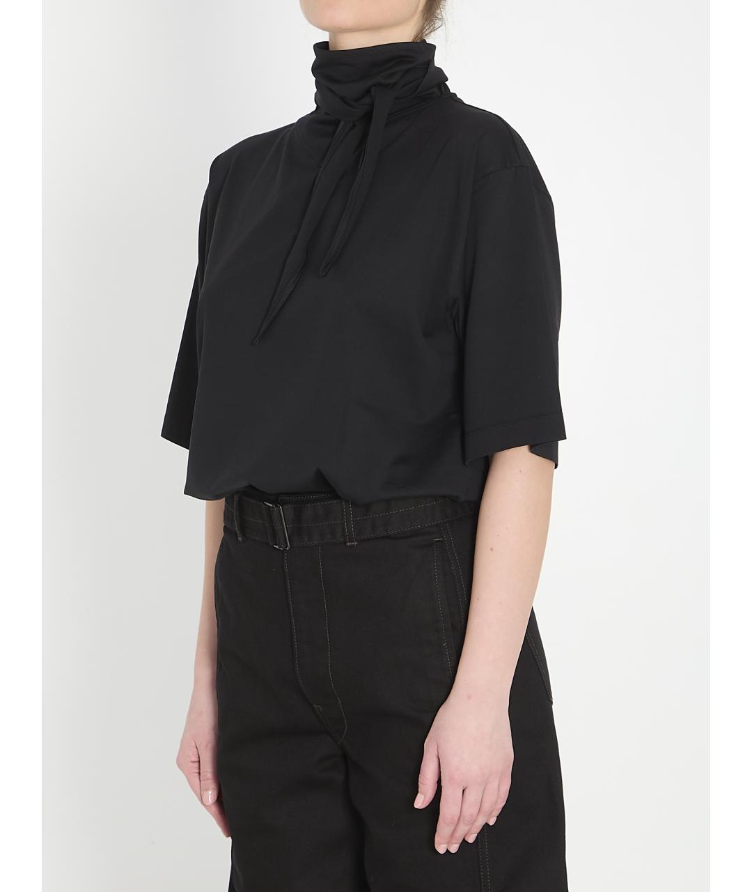 LEMAIRE Черная хлопковая футболка, фото 2