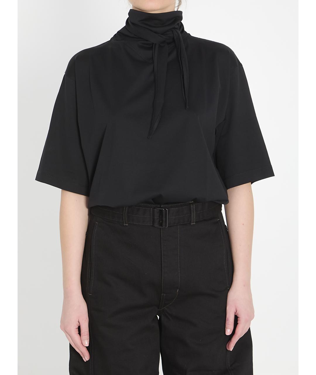 LEMAIRE Черная хлопковая футболка, фото 6