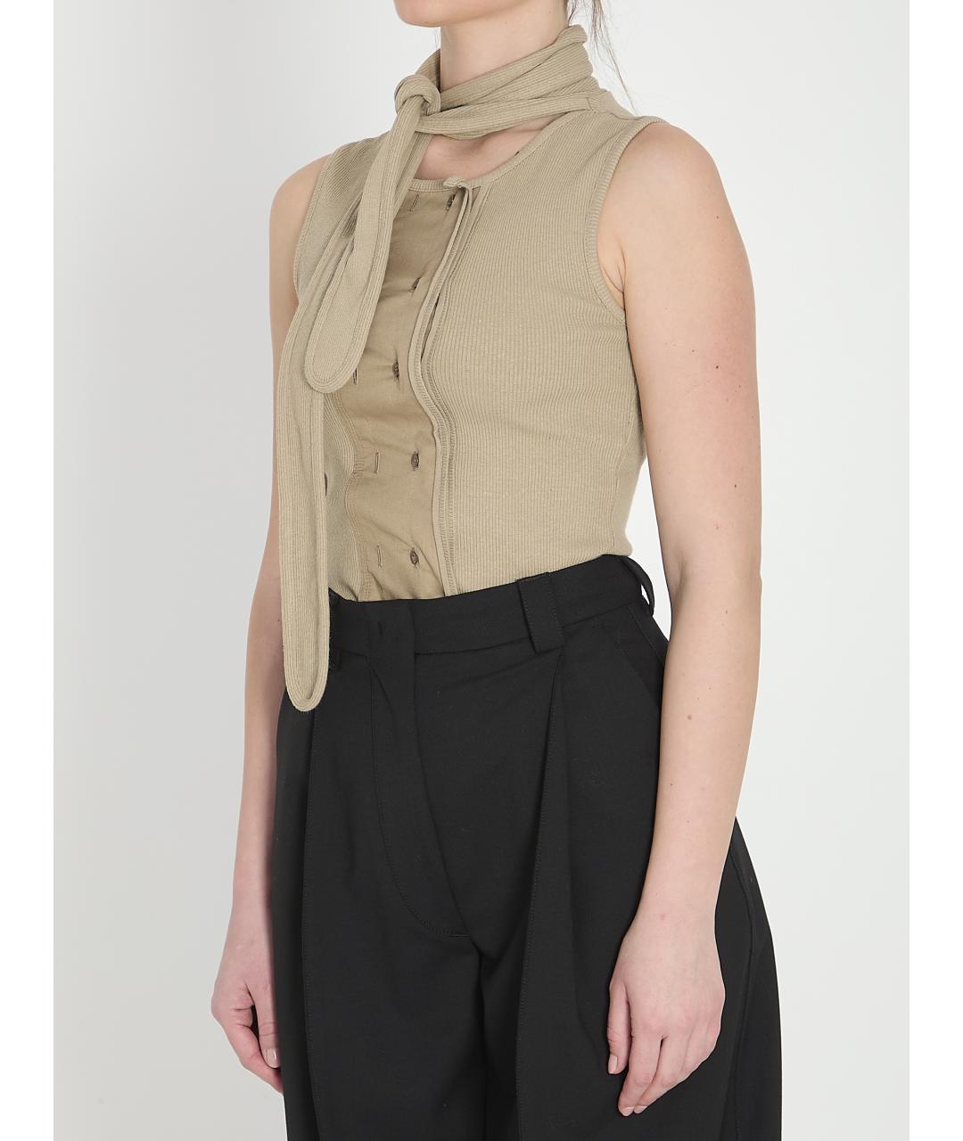 LEMAIRE Зеленая хлопковая майка, фото 3