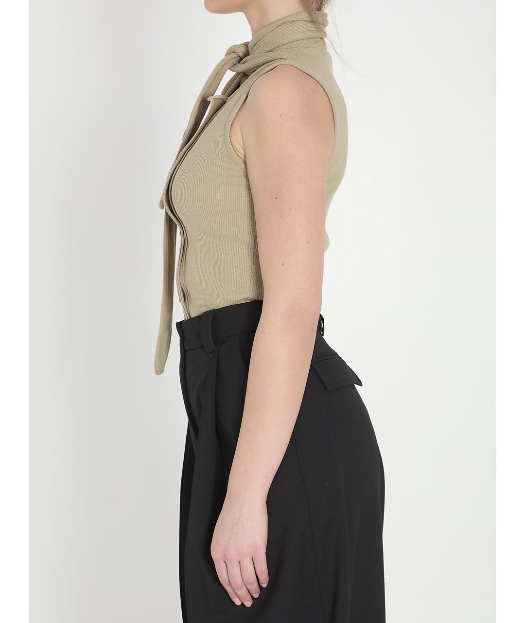 LEMAIRE Зеленая хлопковая майка, фото 4