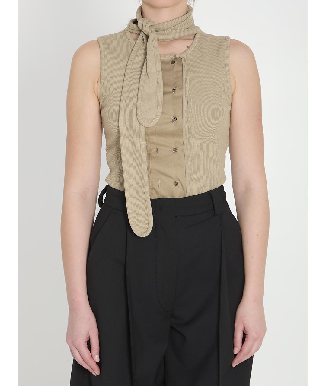 LEMAIRE Зеленая хлопковая майка, фото 2