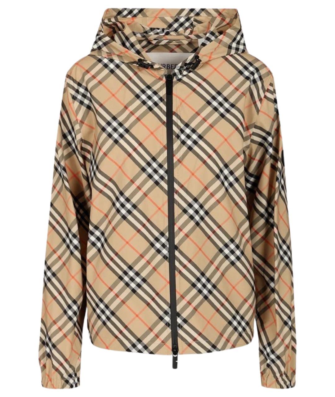 BURBERRY Бежевая полиэстеровая куртка, фото 1