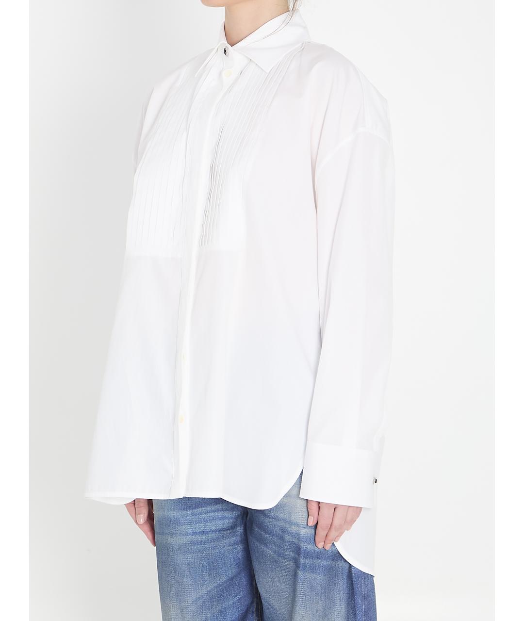 GOLDEN GOOSE DELUXE BRAND Белая хлопковая рубашка, фото 2