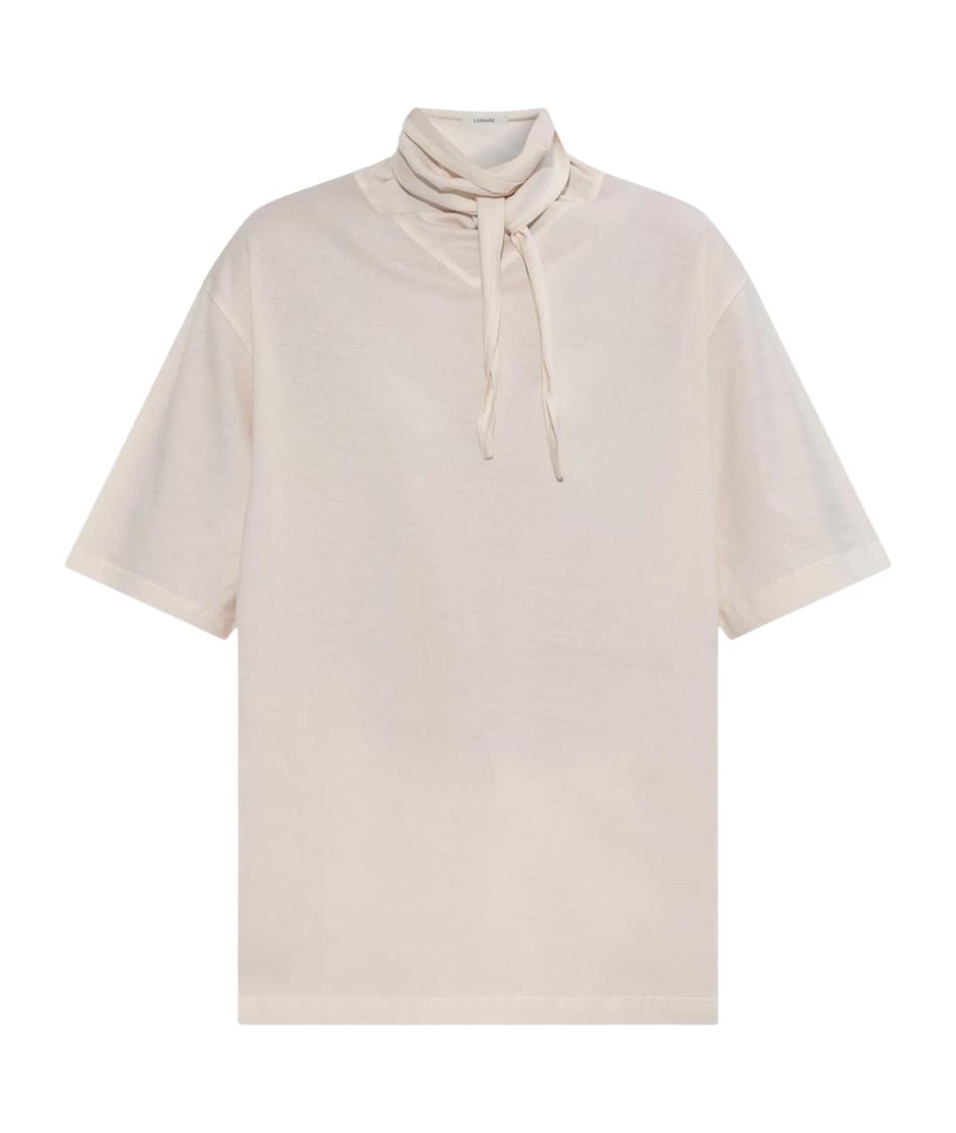 LEMAIRE Бежевая хлопковая футболка, фото 1