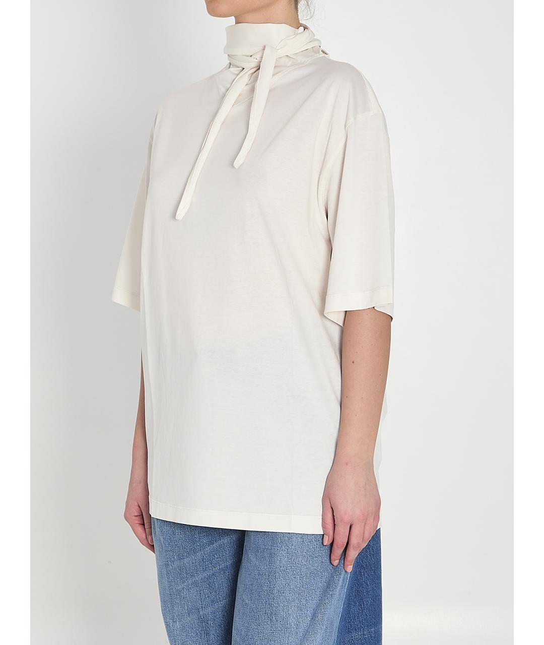 LEMAIRE Бежевая хлопковая футболка, фото 3