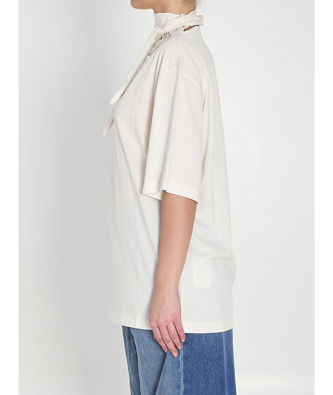 LEMAIRE Бежевая хлопковая футболка, фото 4