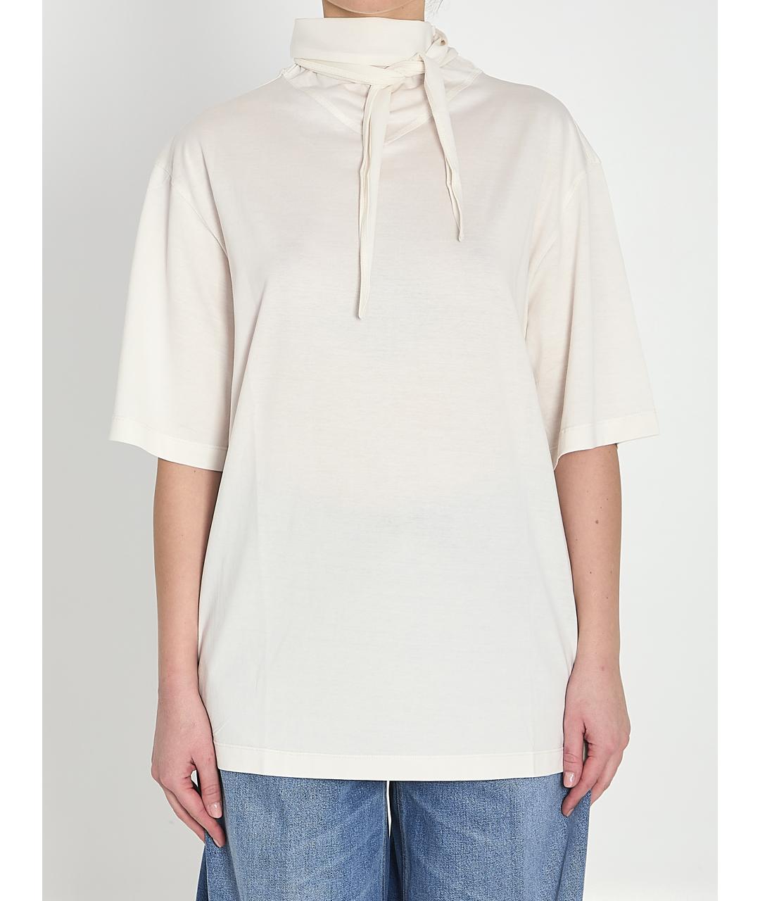 LEMAIRE Бежевая хлопковая футболка, фото 2