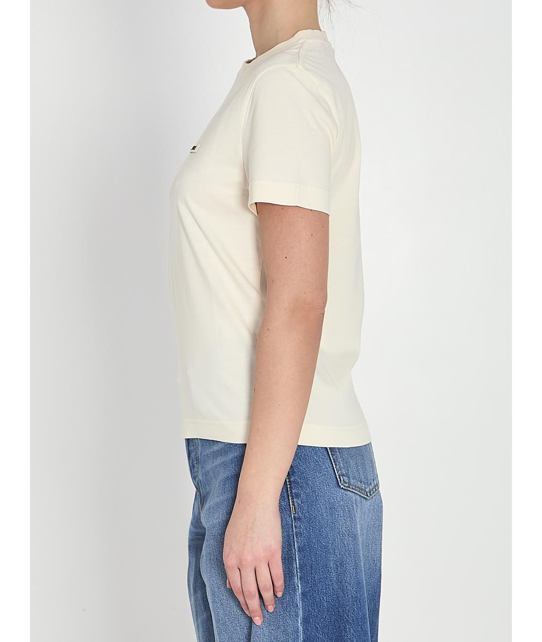 JACQUEMUS Бежевая хлопковая футболка, фото 3