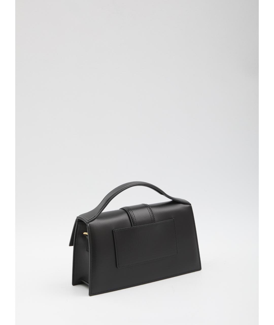 JACQUEMUS Черная кожаная сумка через плечо, фото 2